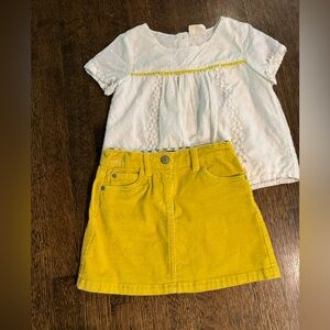 Mini Boden matching skirt set 7-8Y